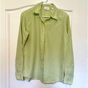 Liz Claiborne Lime Green long sleeve shirt. Size M.